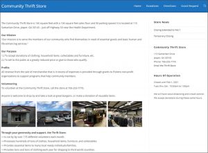 Read more about the article New Website for Pickens Community Thrift Store